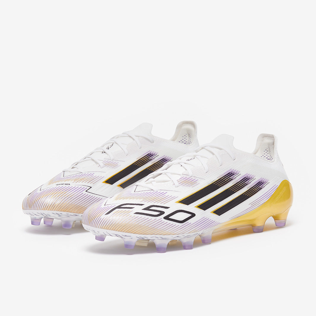 adidas F50 Elite Artificial Grass - White/Core Black/Met Gold