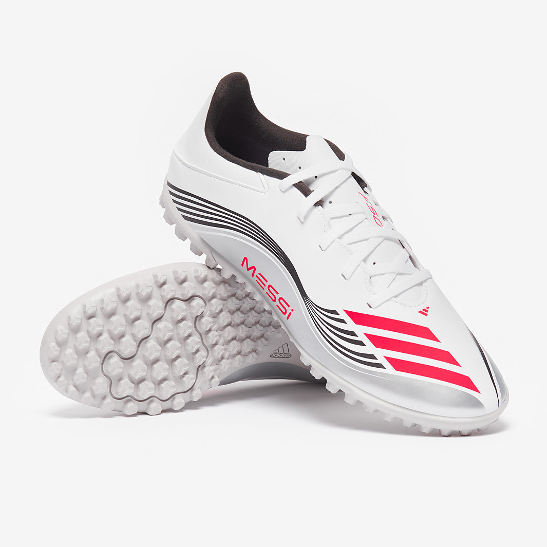 adidas F50 Club Turf x Messi - Ftwr White/Lucid Red/Silver Met