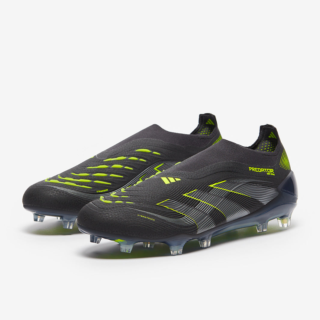 adidas Predator Elite Laceless Firm Ground - Core Black/Carbon