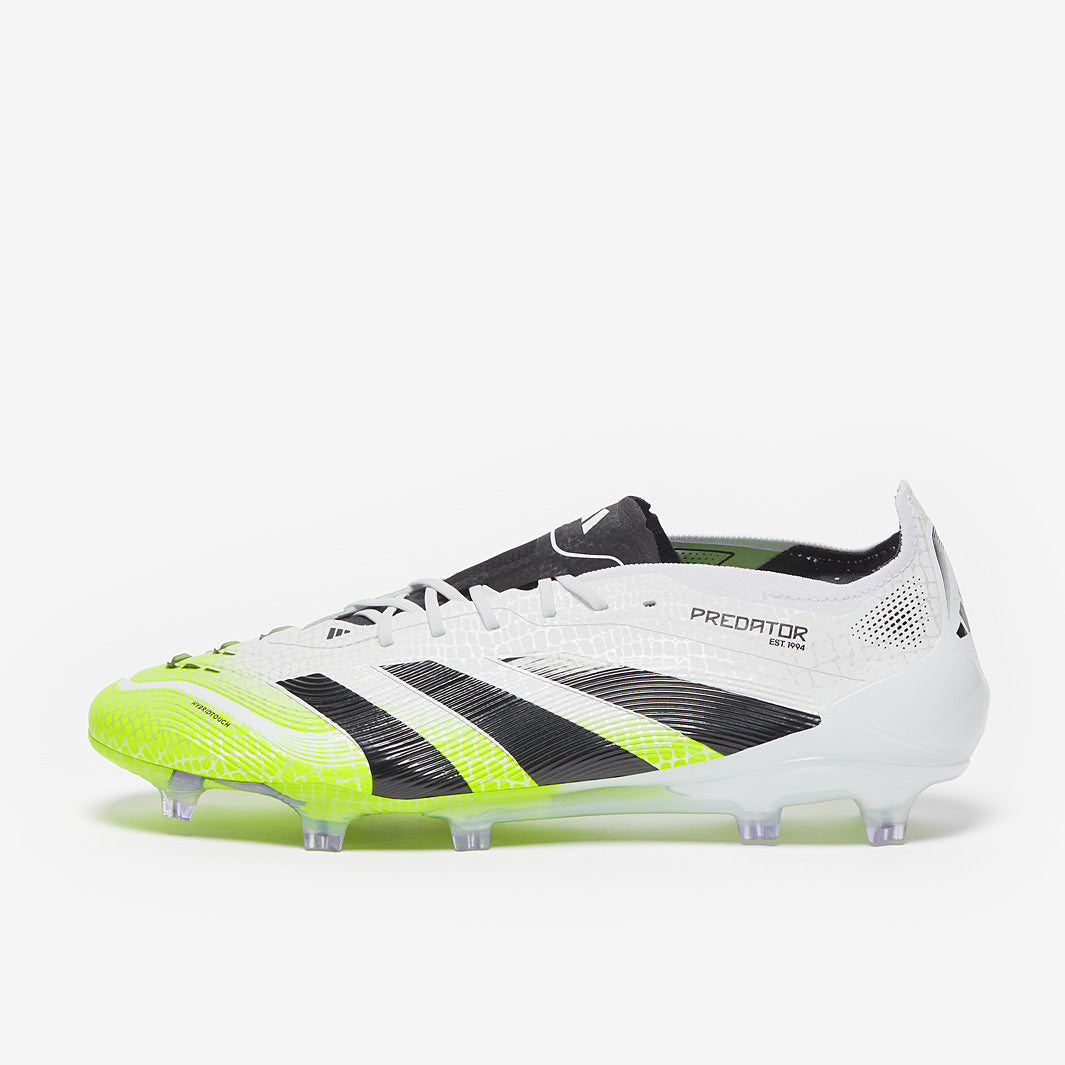 adidas Predator スパイクシューズ ホワイト/ブラック/ライム adidas Predator Elite Tongue Artificial Grass - Ftwr White/Core
