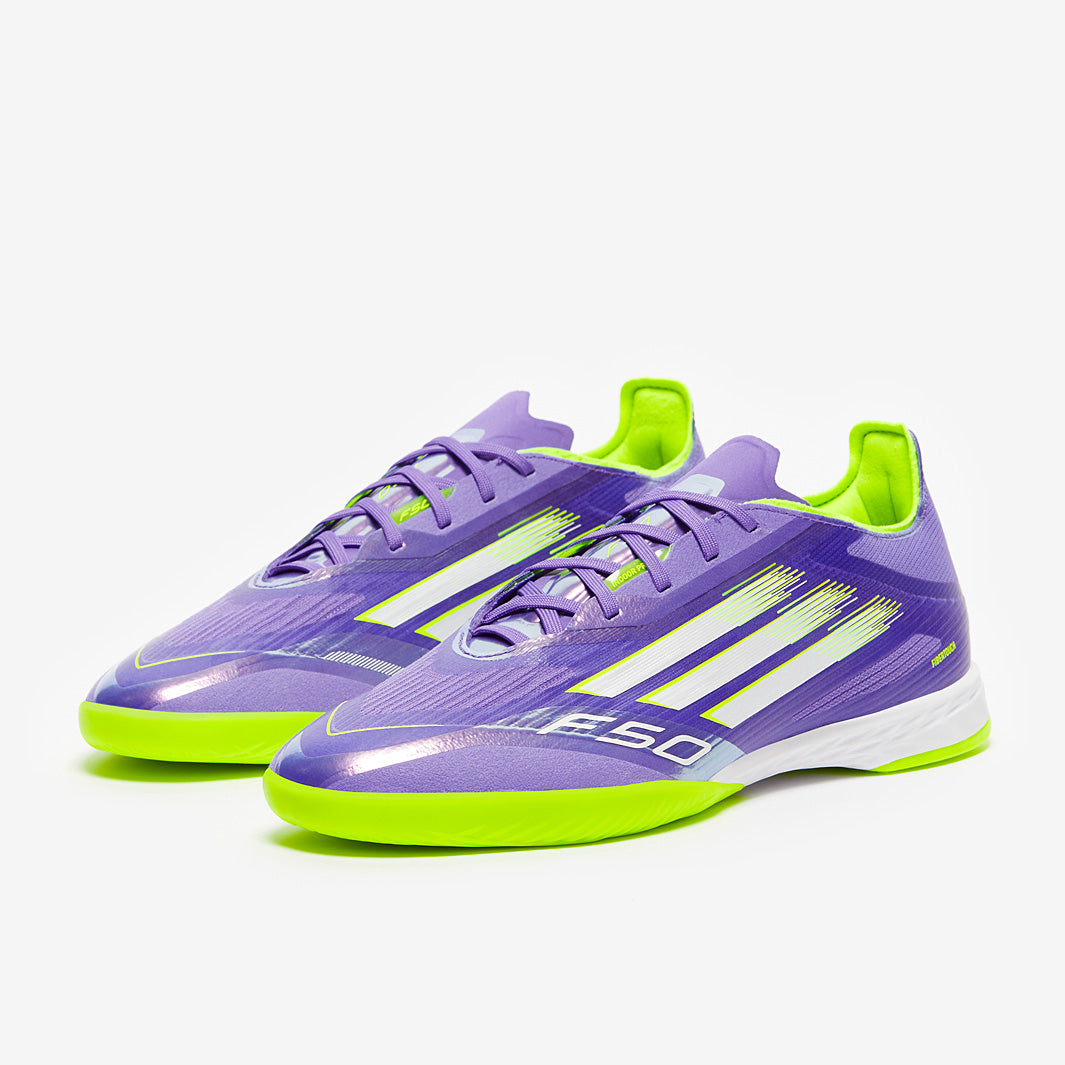 シューズ adidas F50 26.5 adidas F50 Pro Indoor - Purple Rush/Ftwr White/Lucid Lemon - Adult