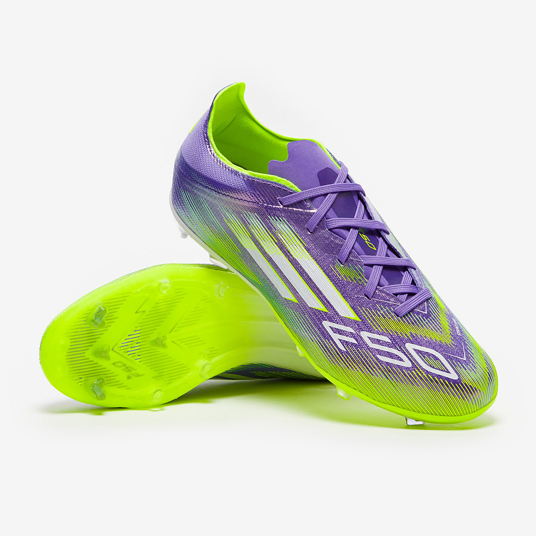 adidas Kids F50 Elite Firm Ground - Purple Rush/Ftwr White/Lucid