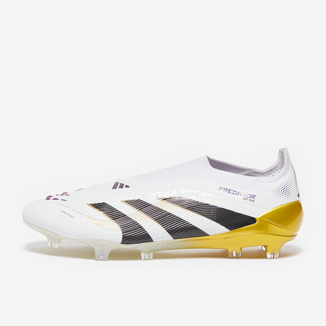 adidas Predator Elite Laceless Firm Ground - White/Core Black/Met