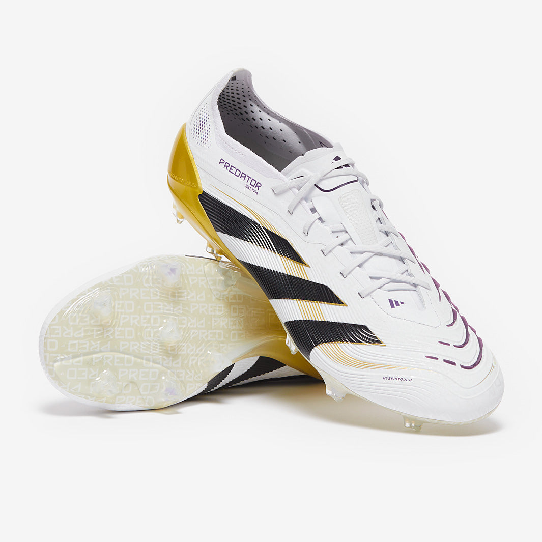 adidas Predator Elite Firm Ground - White/Core Black/Met Gold