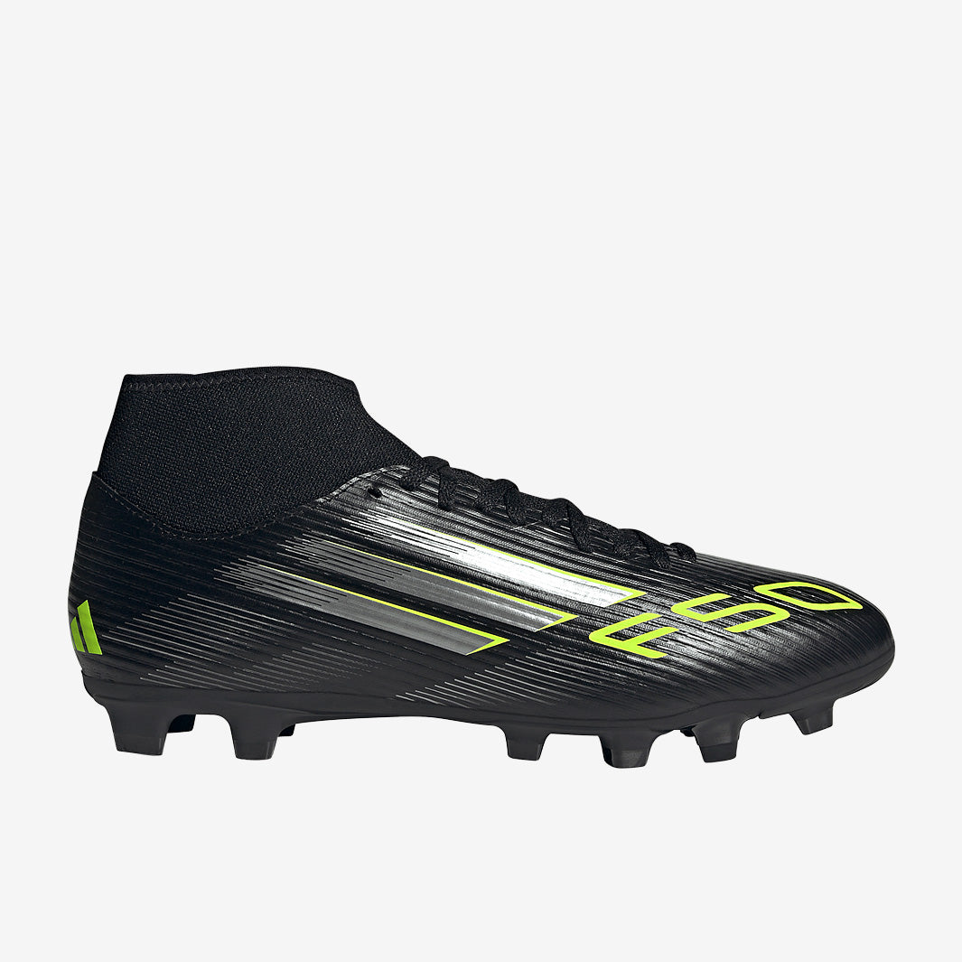 adidas F50 Club Mid Firm Ground/Artificial Grass - Core Black/Iron