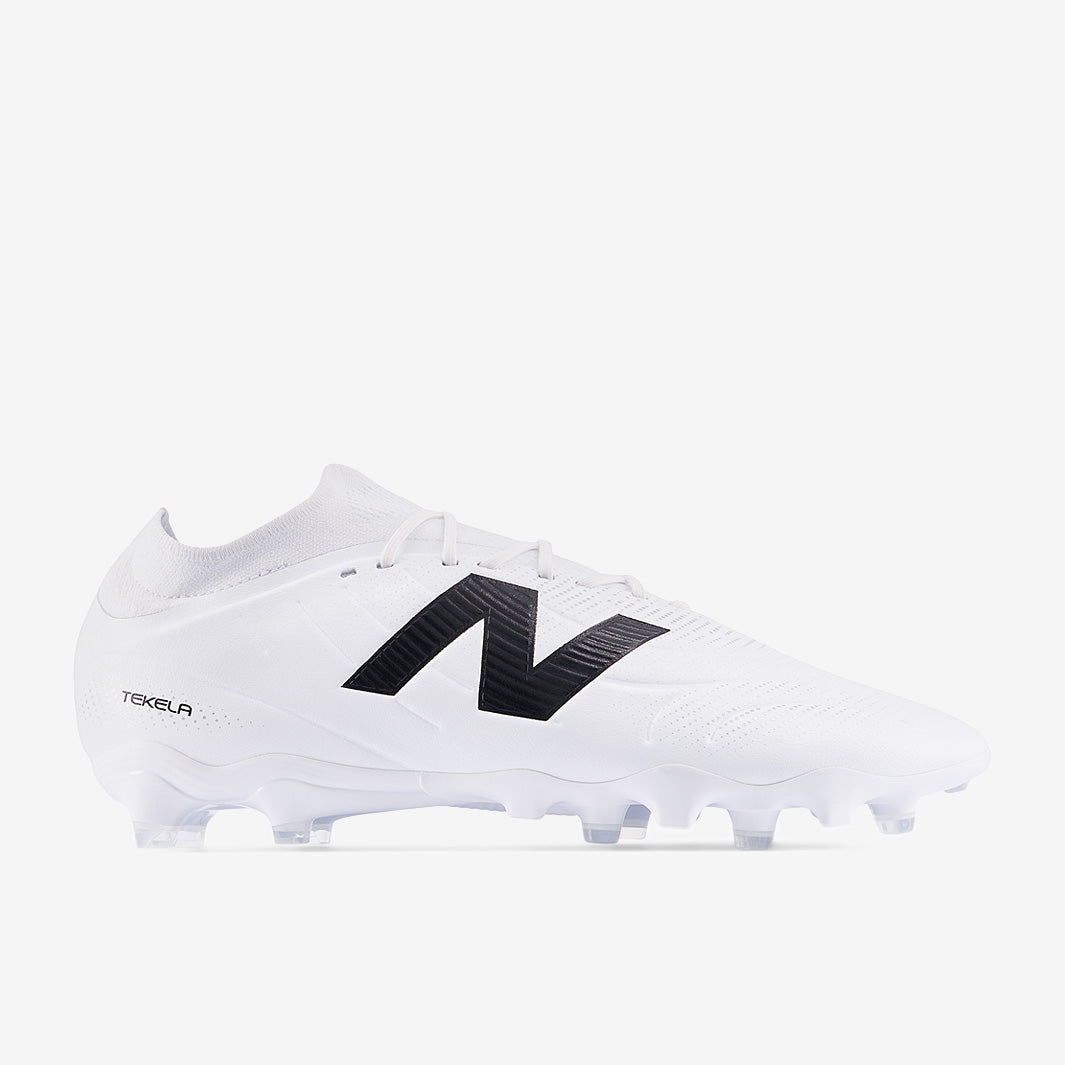 New Balance Tekela Team Firm Ground - White/Black - Adult Cleats