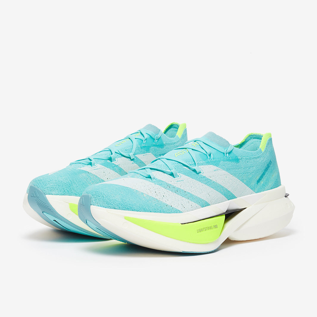 adidas adizero Prime X3 Strung - Flash Aqua/Zero Met./Lucid Lemon