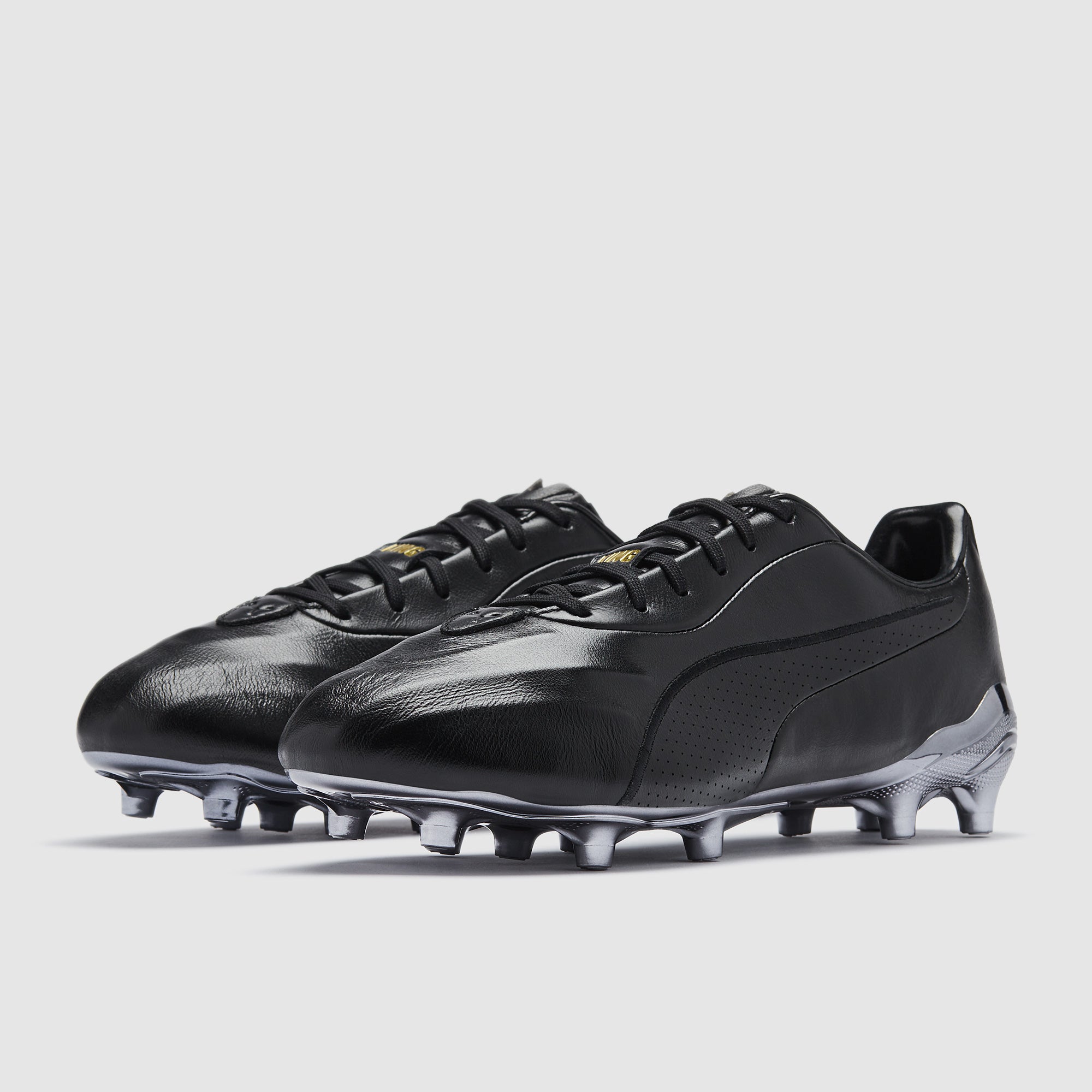 Puma King Platinum Firm Ground - Black/Black - Adult Cleats