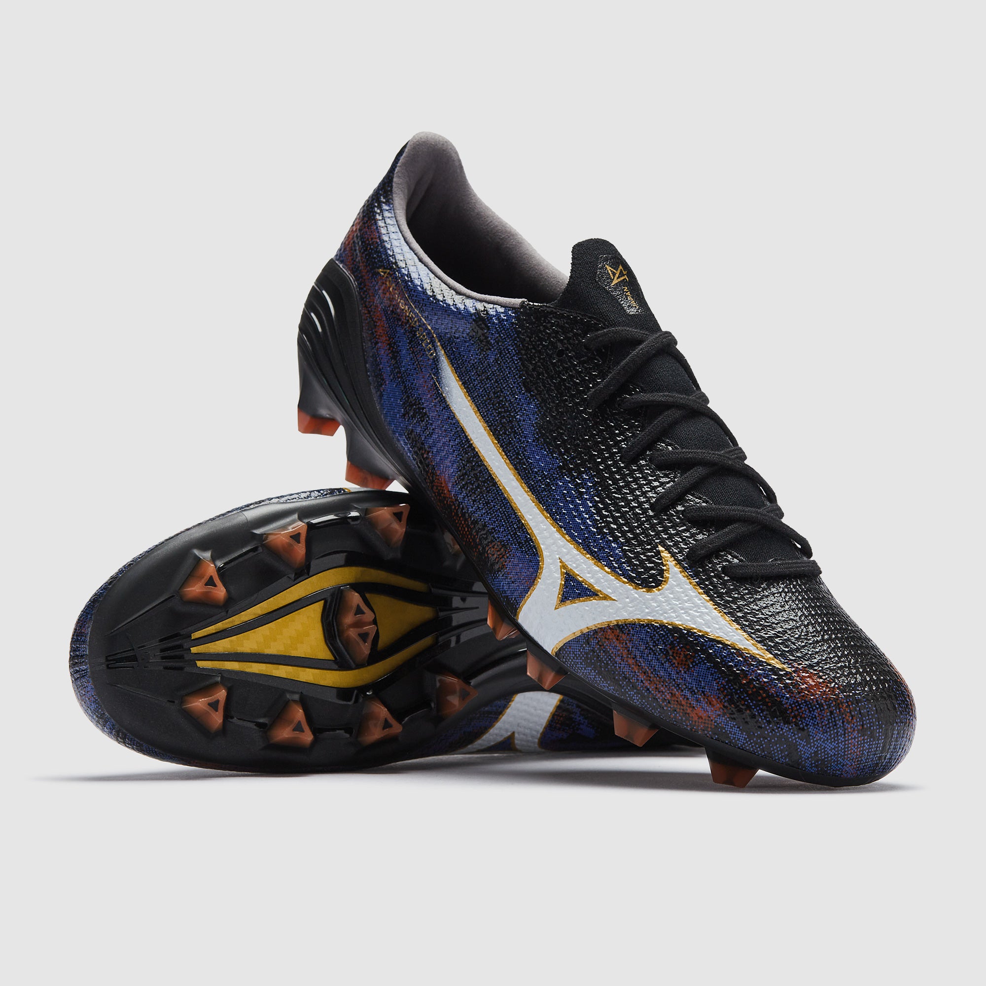 Mizuno Alpha III Made in Japan Firm Ground - Black/Ancient Water