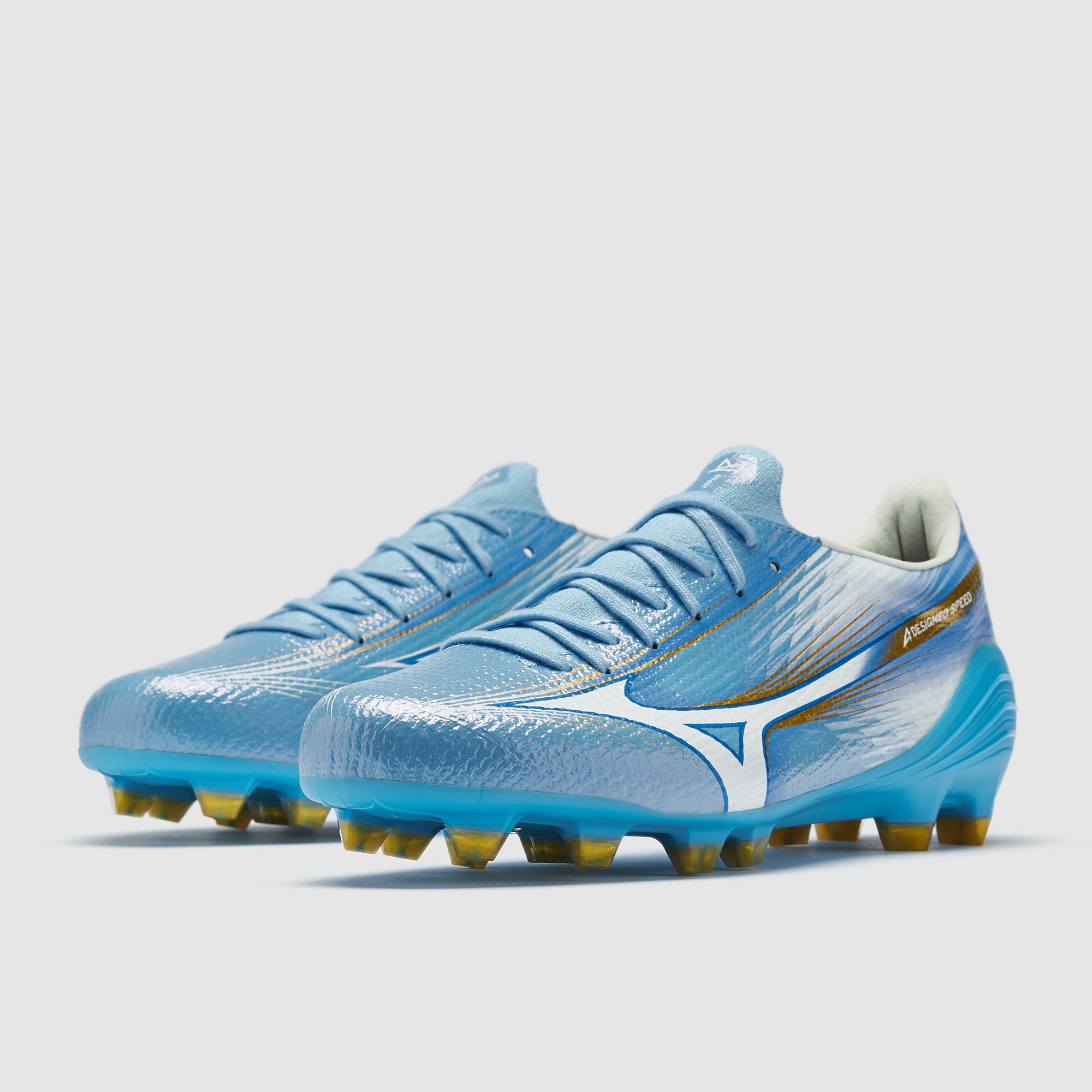 Mizuno サッカーシューズ 水色 日本製 Mizuno Alpha III Made In Japan Firm Ground - Celeste/White - Adult