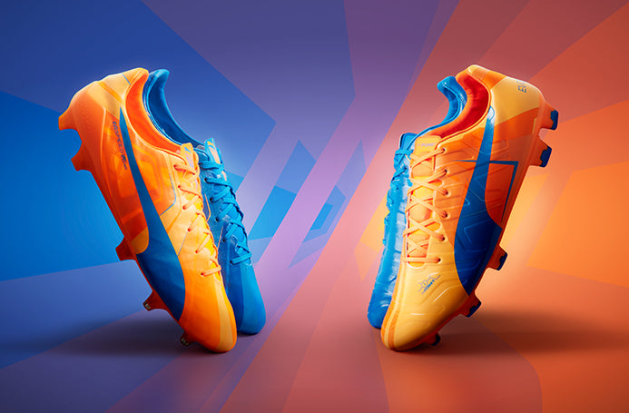 Puma evoSPEED SL FG - Mens Shoes - Firm Ground - Orange Clownfish