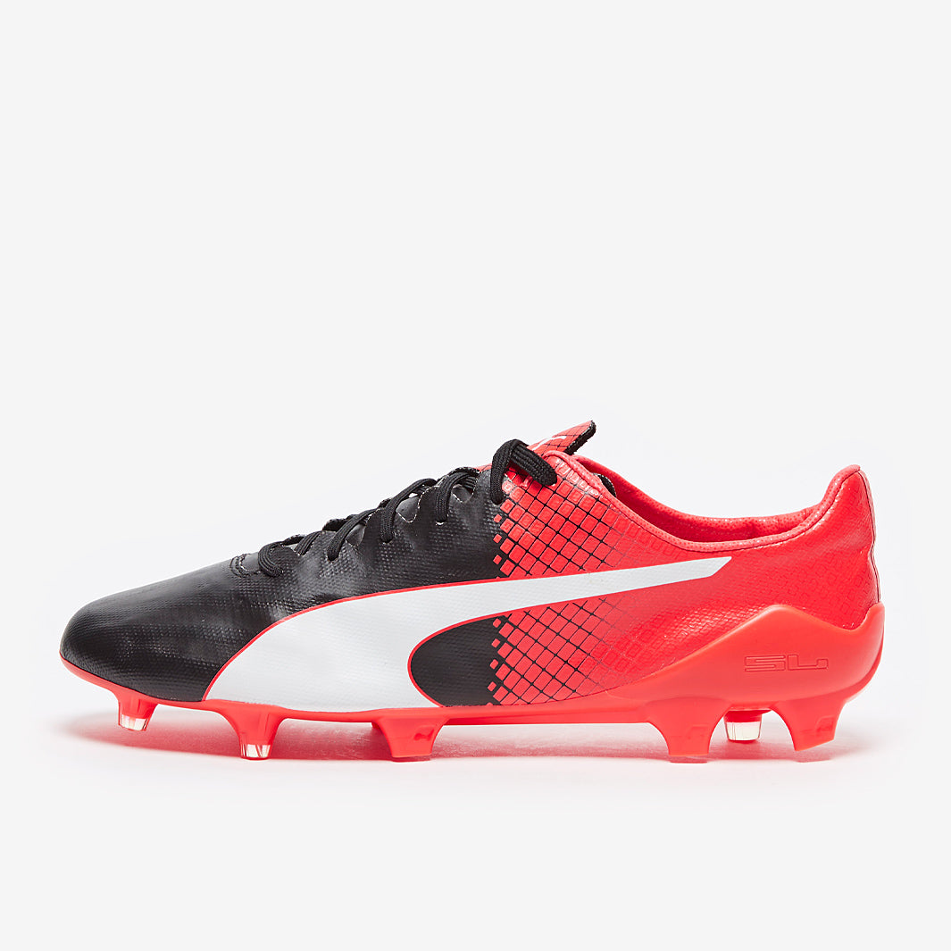 Puma evoSPEED SL II FG - Puma Black/Puma White/Red Blast - Mens