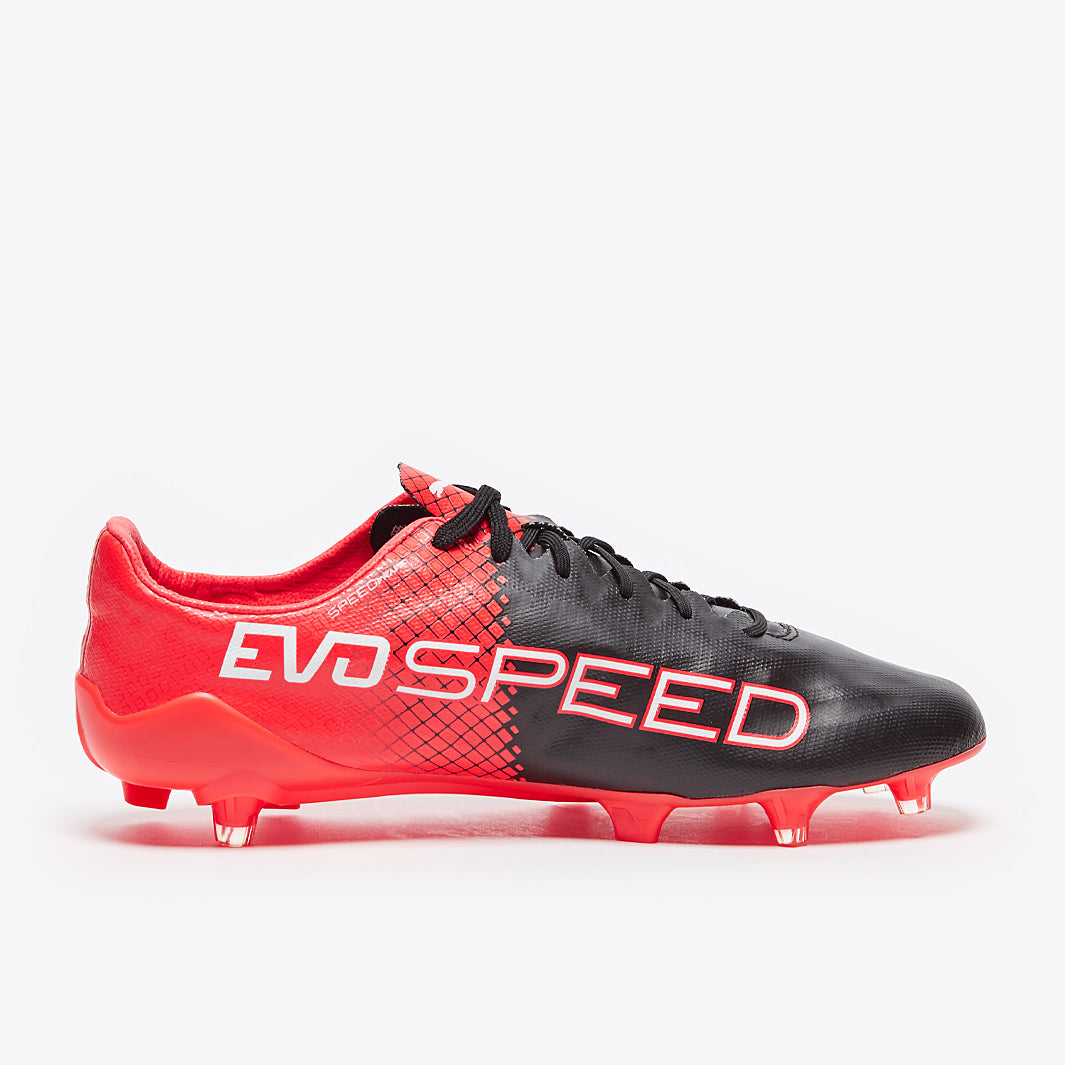 Puma evoSPEED SL II FG - Puma Black/Puma White/Red Blast - Mens