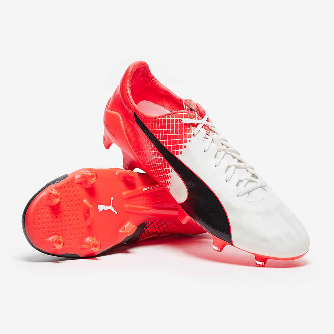 Puma evoSPEED SL II FG - Puma Black/Puma White/Red Blast - Mens