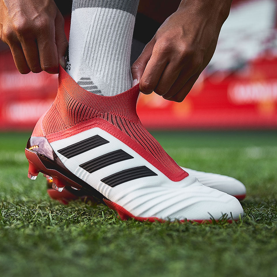 adidas Predator 18+ FG - White/Core Black/Real Coral - Mens Boots