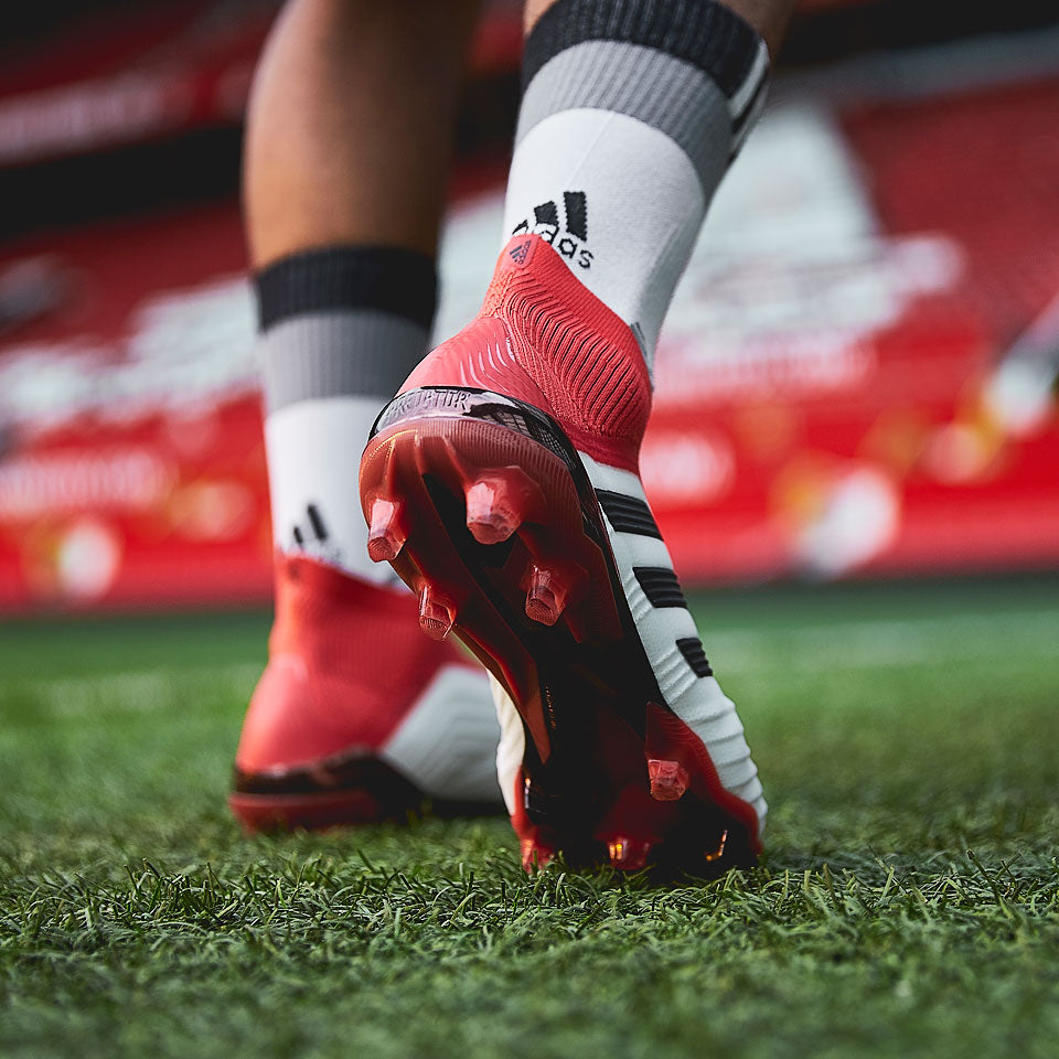 adidas Predator 18+ FG - White/Core Black/Real Coral - Mens Boots