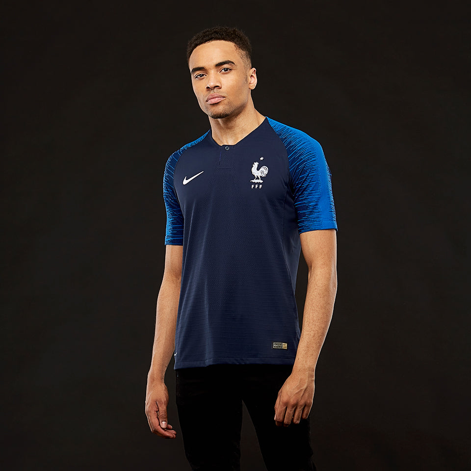Nike France 2018 Vapor Match Home SS Jersey - Obsidian/White