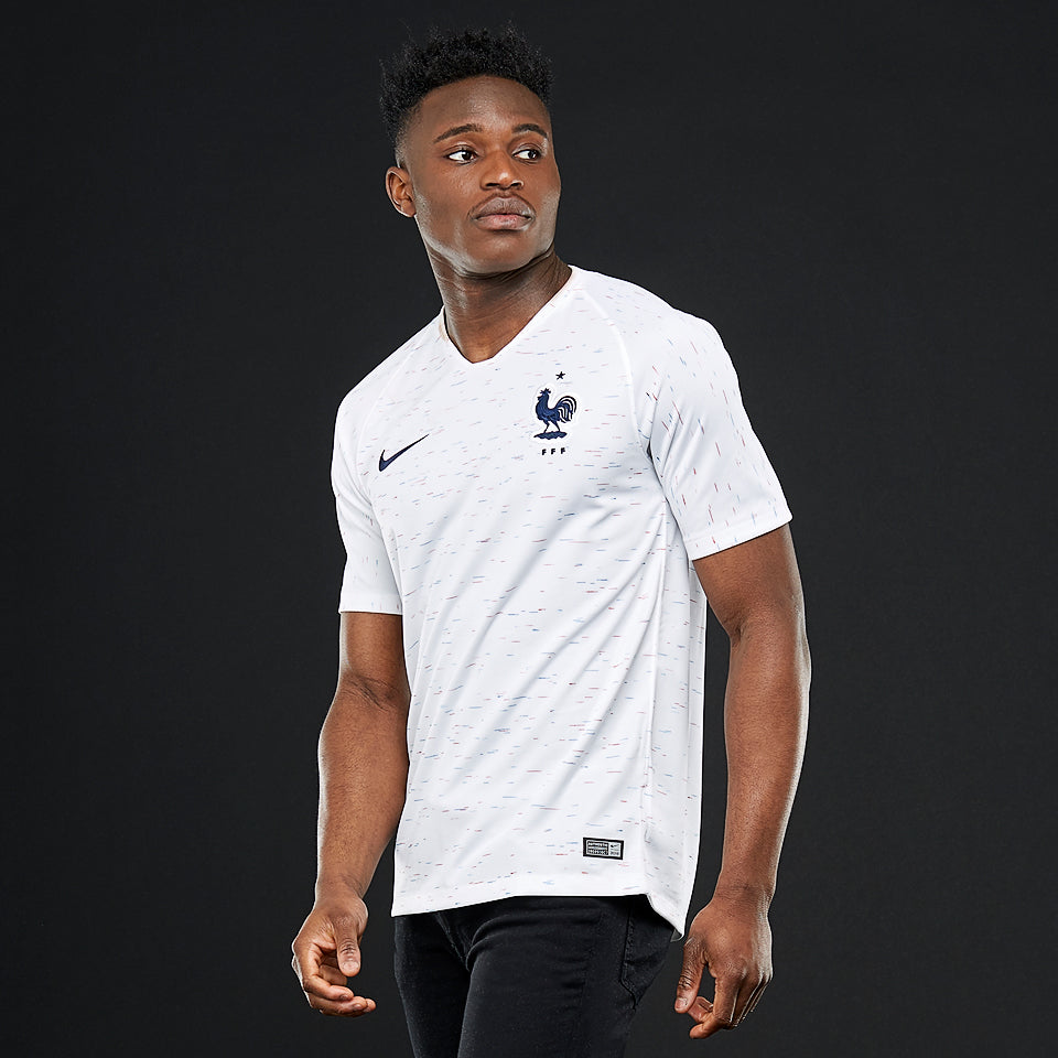 Nike France 2018 Stadium Away SS Jersey - White/Obsidian - Mens
