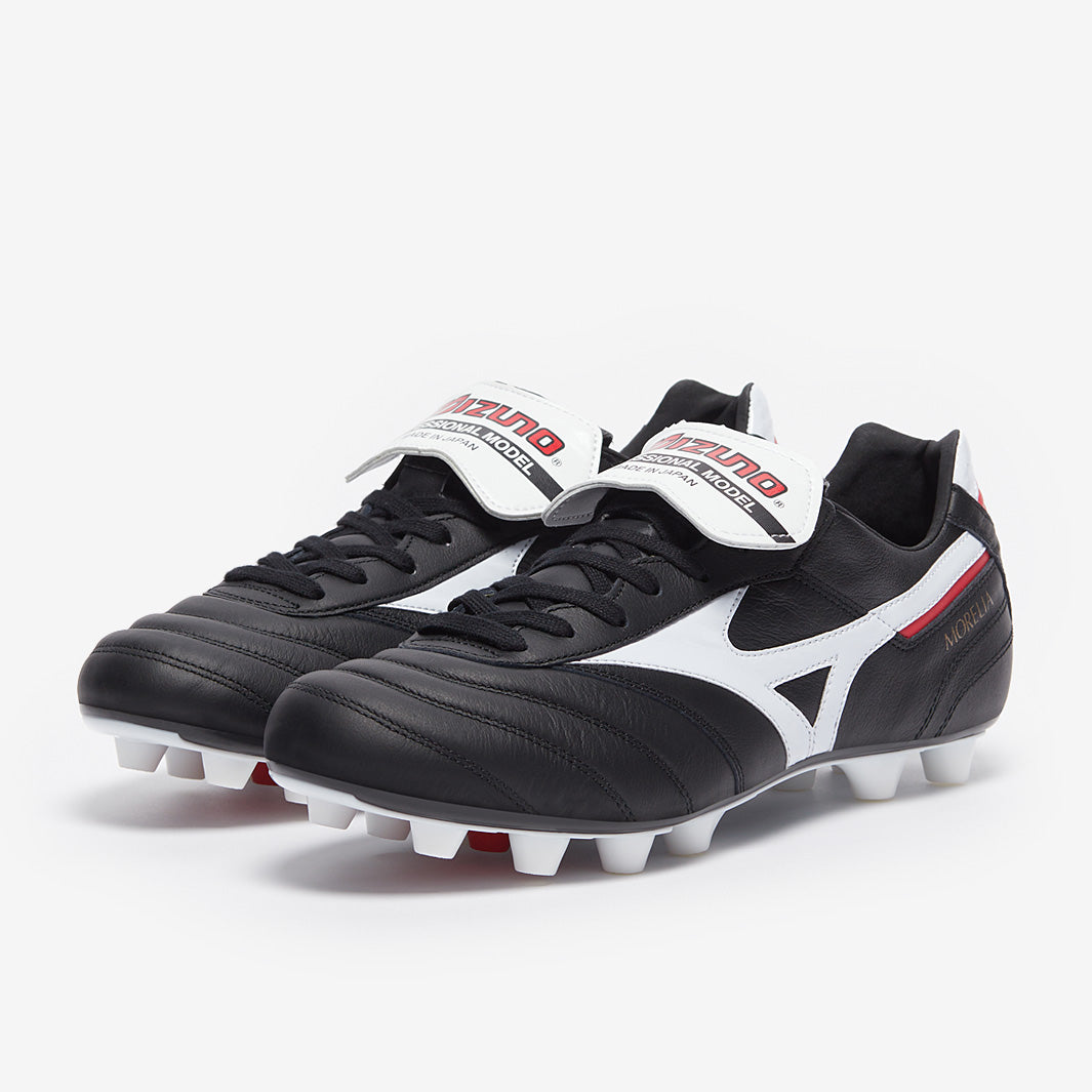 Mizuno Morelia II Made in Japan - Black/White/Red - Mens Boots