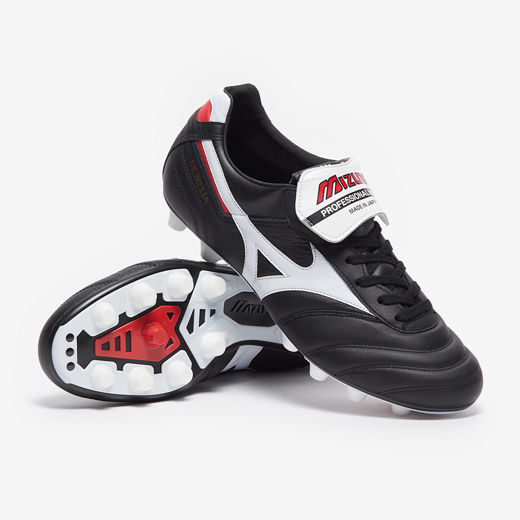 Mizuno Morelia II Made in Japan - Black/White/Red - Mens Boots