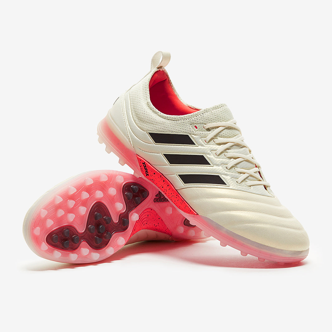 adidas Copa 19.1 TF - Off White/Core Black/Solar Red - Turf