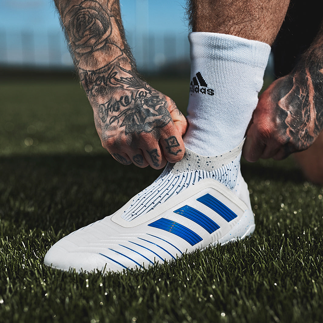 adidas Predator 19+ FG - White/Bold Blue - Firm Ground - Mens