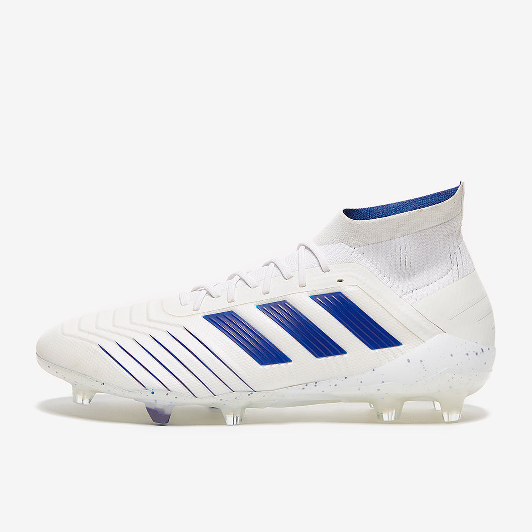 adidas Predator 19.1 FG - White/Bold Blue - Firm Ground - Mens