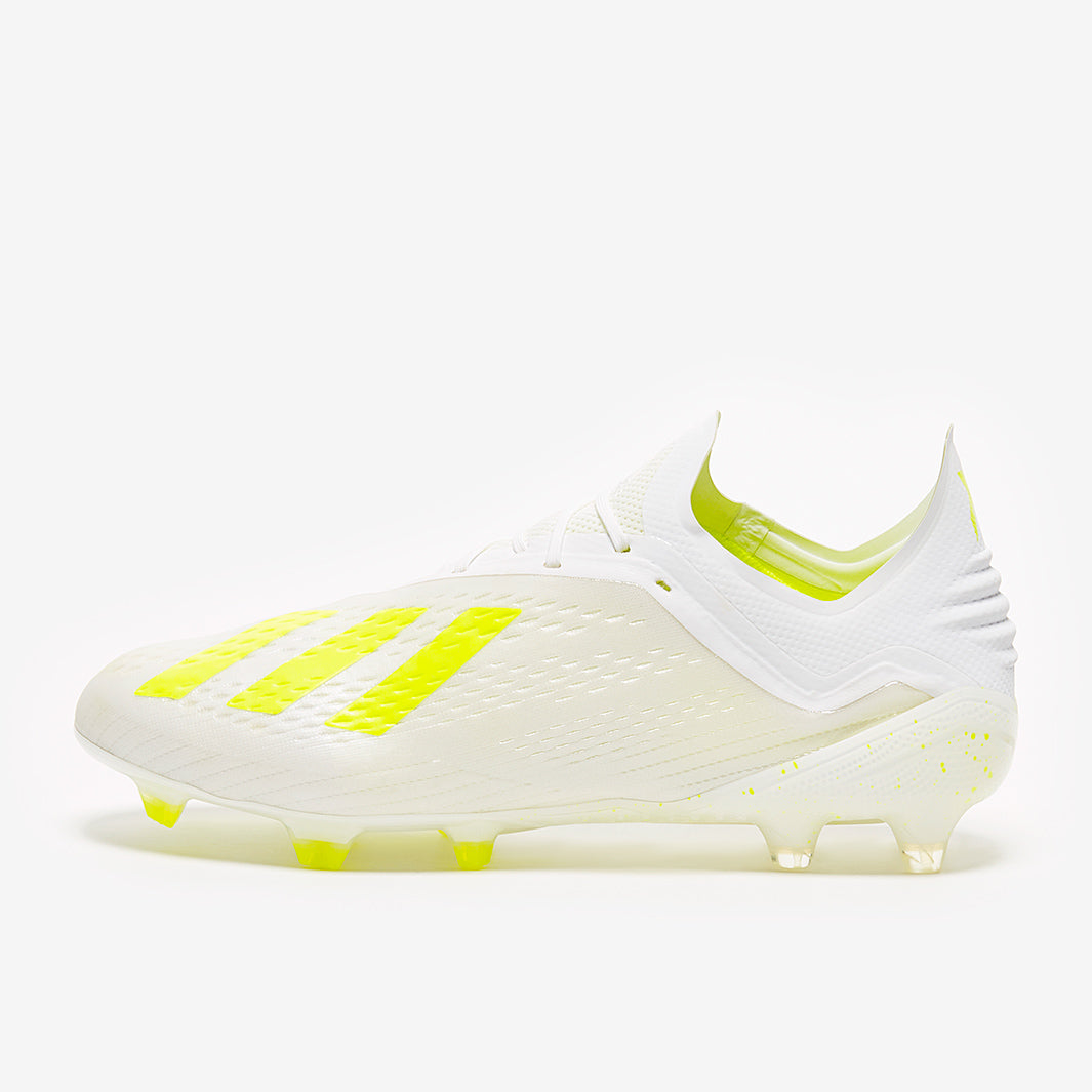 adidas X 18.1 FG - White/Solar Yellow - Firm Ground - Mens Soccer