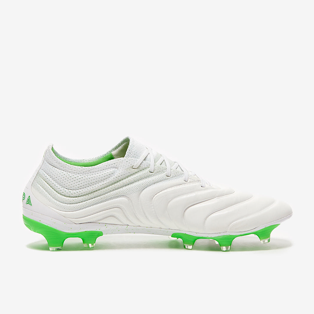 adidas Copa 19.1 FG - White/Solar Lime/White - Firm Ground - Mens
