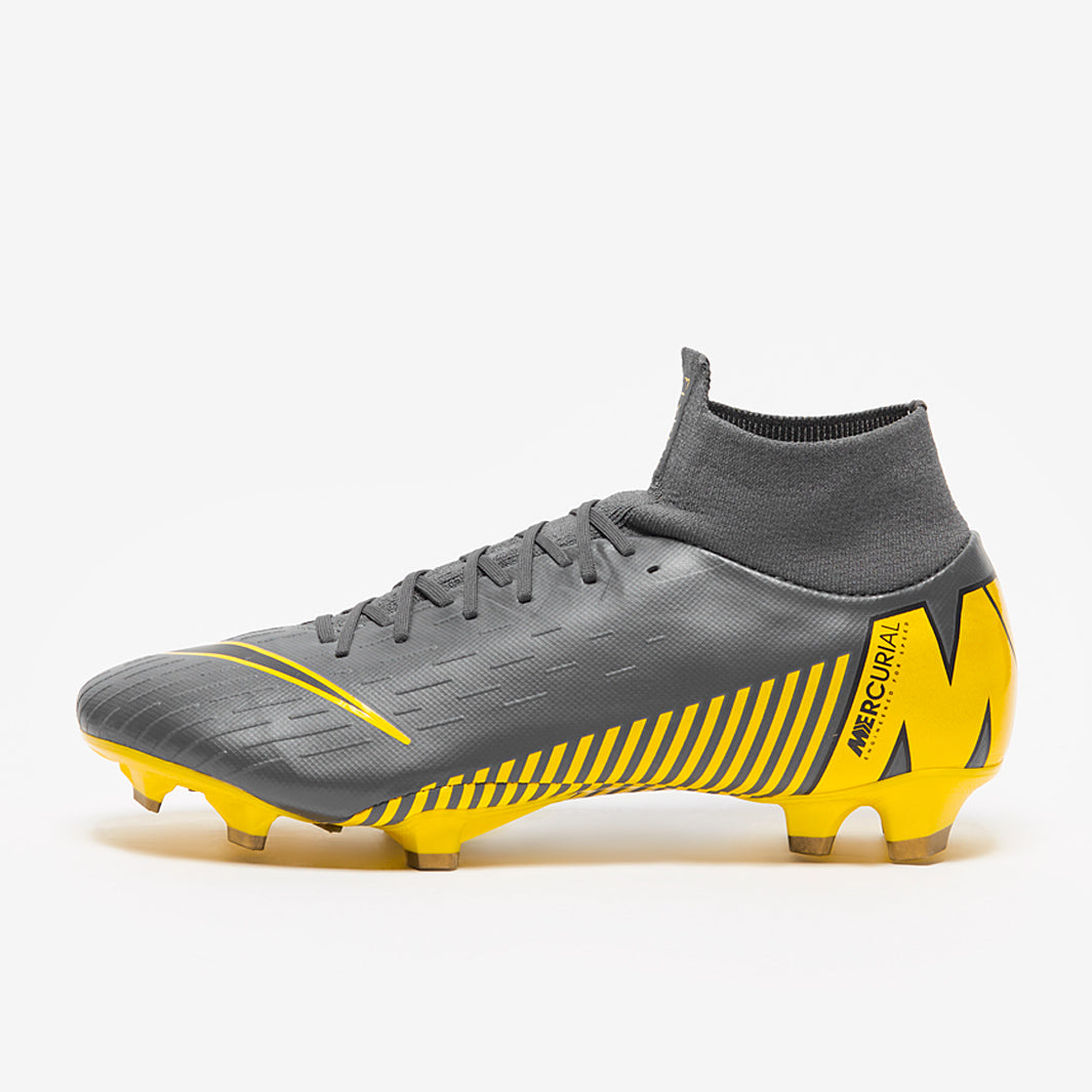 Nike Mercurial Superfly VI Pro FG - Dark Grey/Black/Yellow - Firm