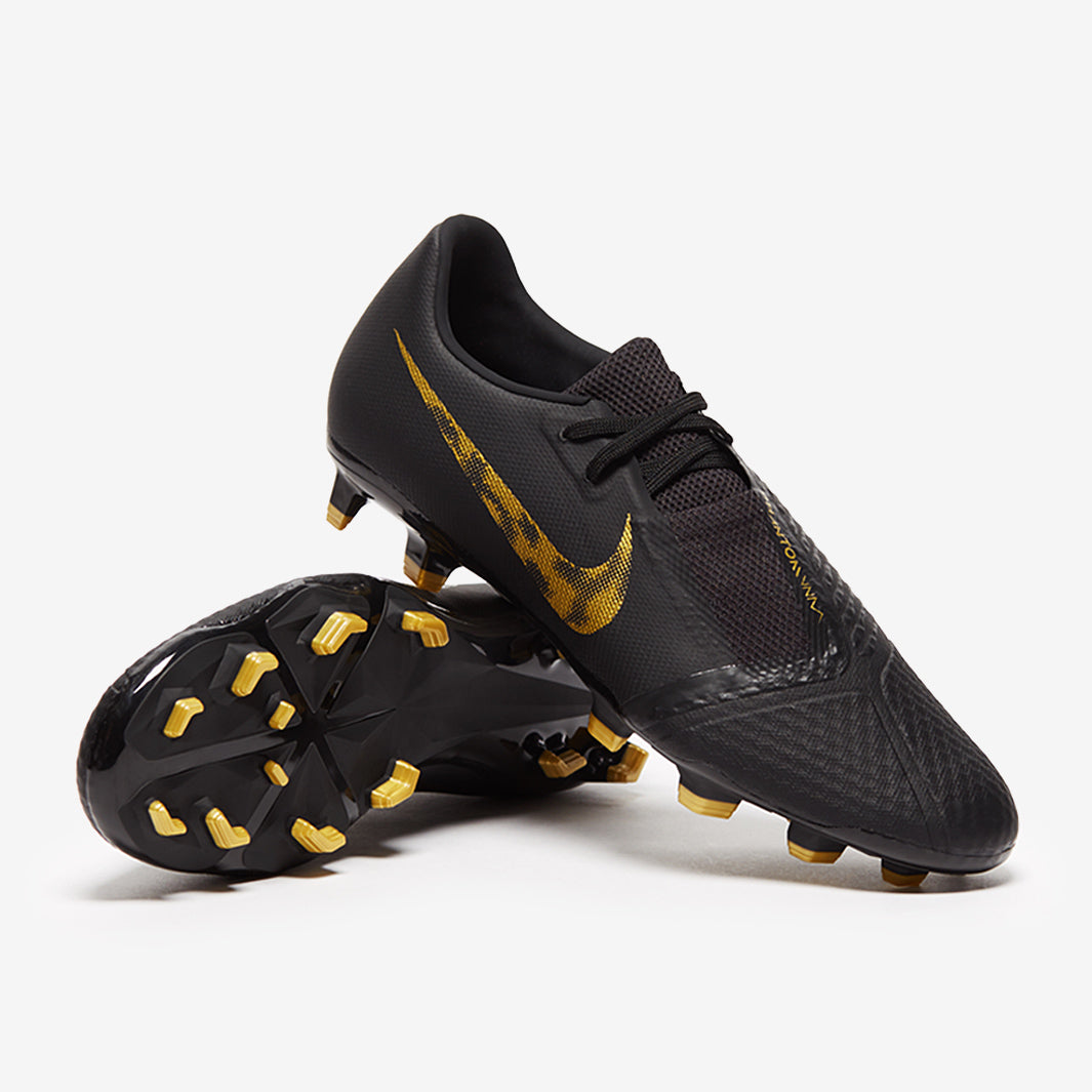 Nike Phantom VNM Academy FG - Black/Metallic Gold - Firm Ground