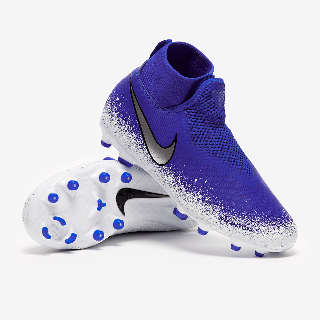 Nike Kids Phantom VSN Academy DF FG/MG - Racer Blue/Chrome/White