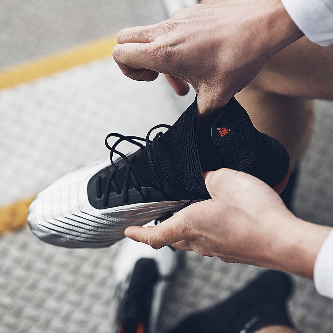 adidas Predator 19.1 FG - Silver Metallic/Core Black/Red - Firm