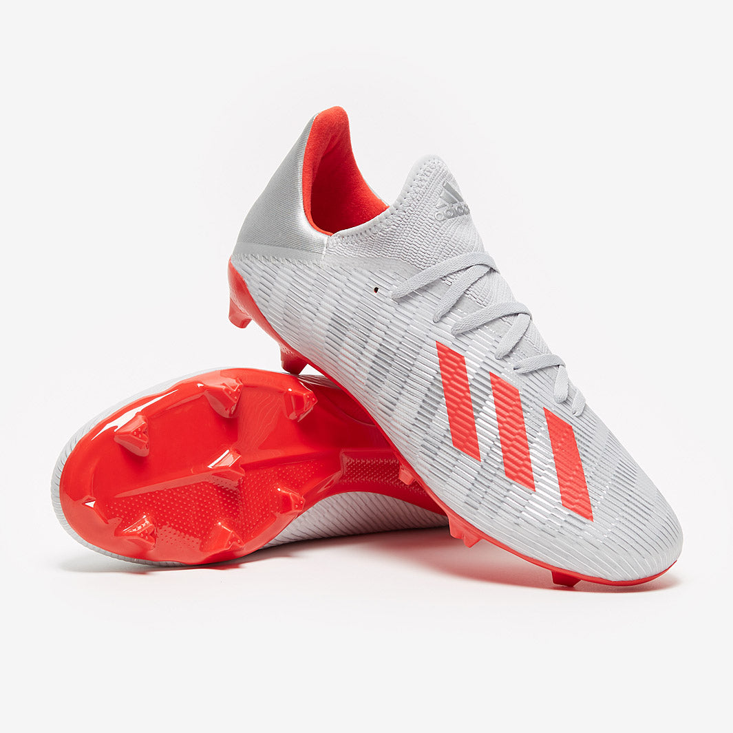 adidas X 19.3 FG - Silver Metallic/Hi-Res Red/White - Firm Ground