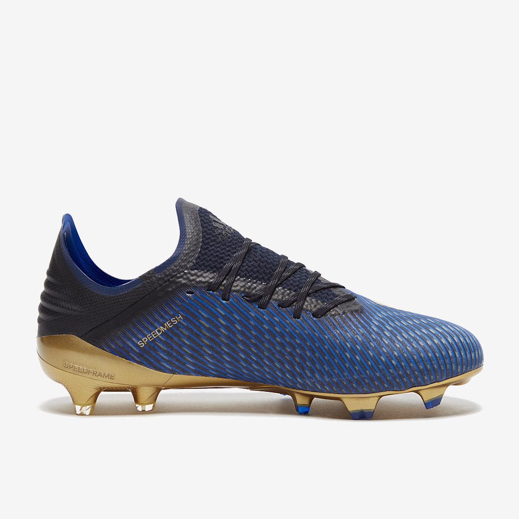 adidas サッカーシューズ ブラック/ゴールド/ブルー adidas X 19.1 FG - Core Black/Gold Metallic/Blue - Firm Ground