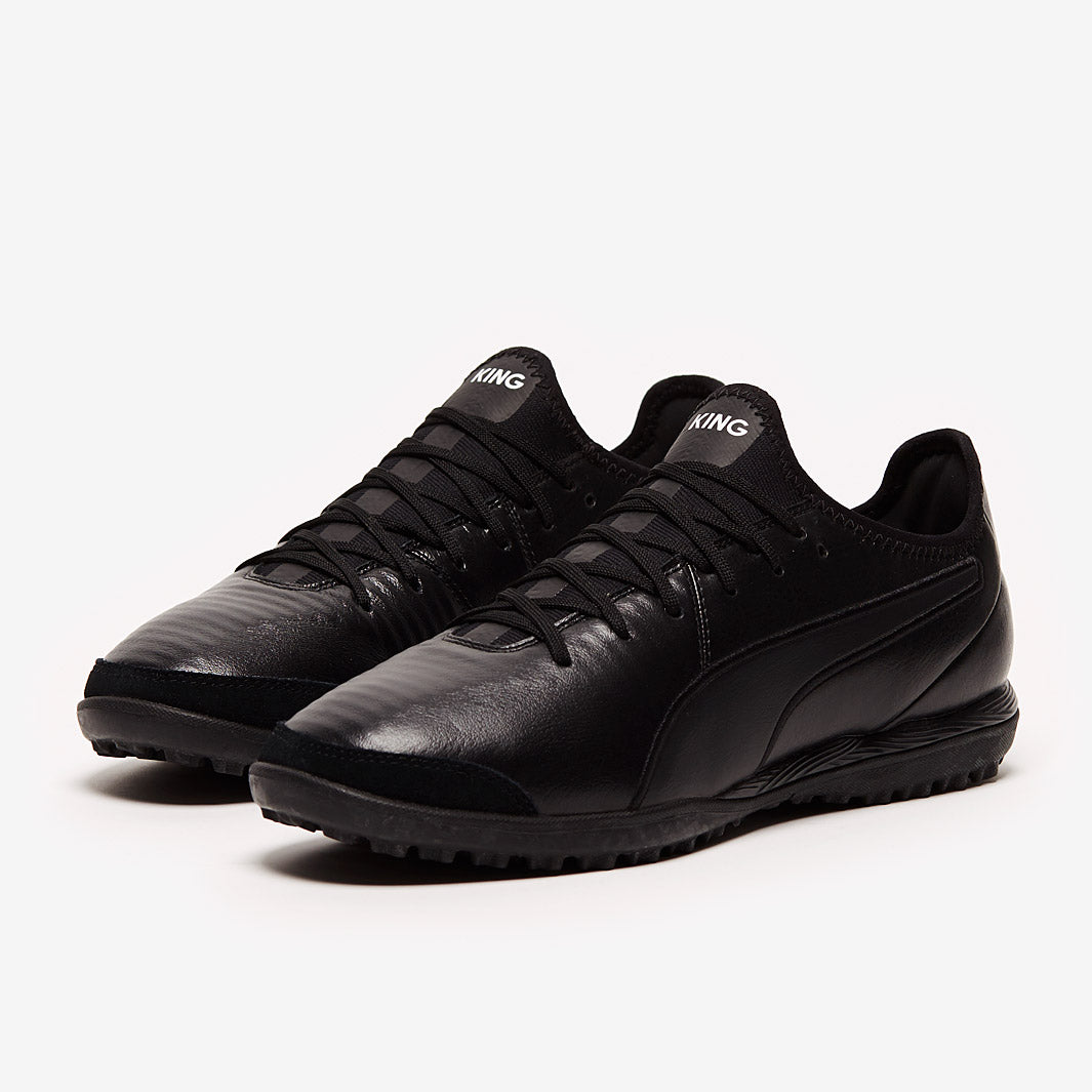 Puma King Pro TT - Black/White - Turf Trainer - Mens Soccer Cleats