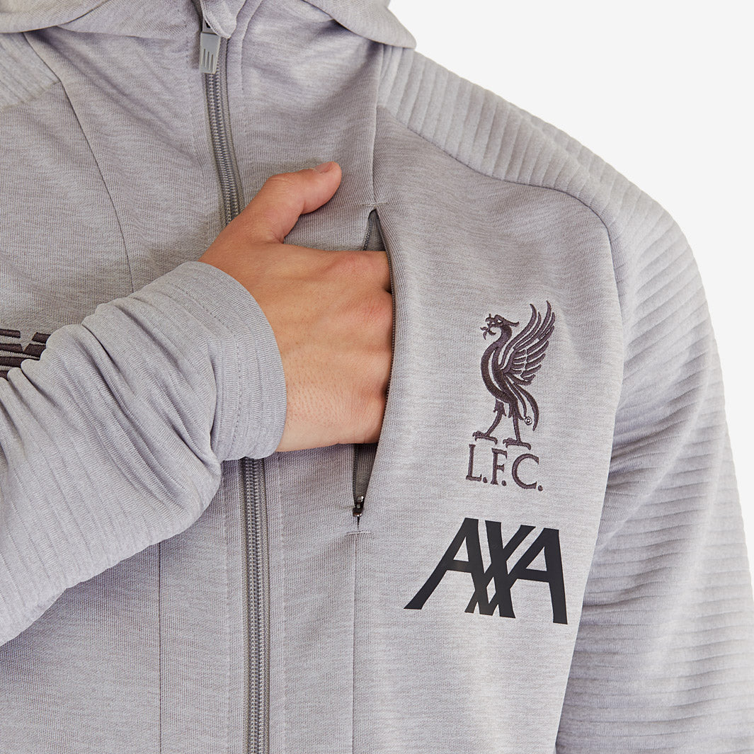 New Balance Liverpool FC 19/20 Travel Full Zip Hoody - Grey Marl