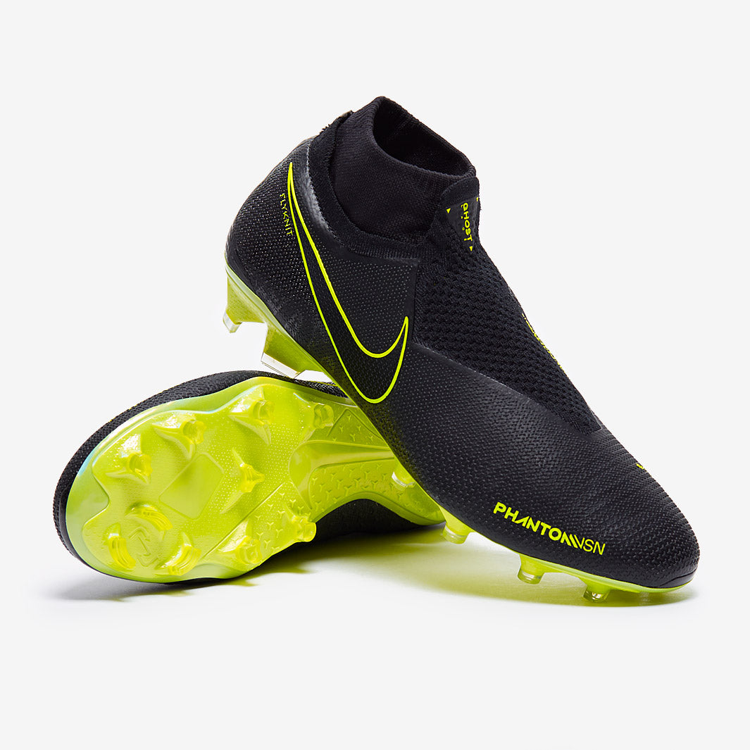シューズ NIKE Phantom VSN Elite DF FG Nike Phantom VSN Elite DF FG - Black/Volt - Firm Ground - Mens