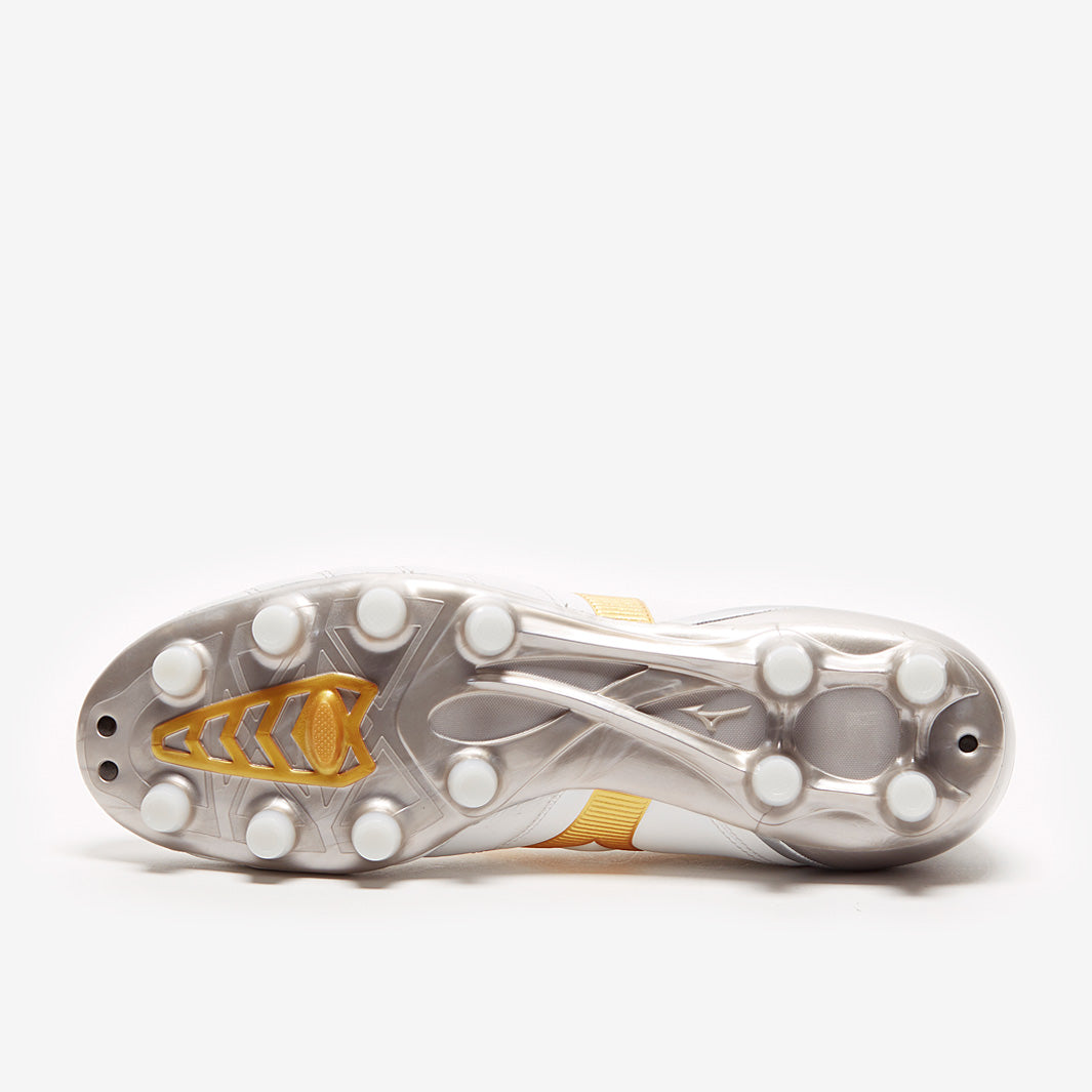 Mizuno Morelia Neo II K-Leather FG - White/Gold - Firm Ground