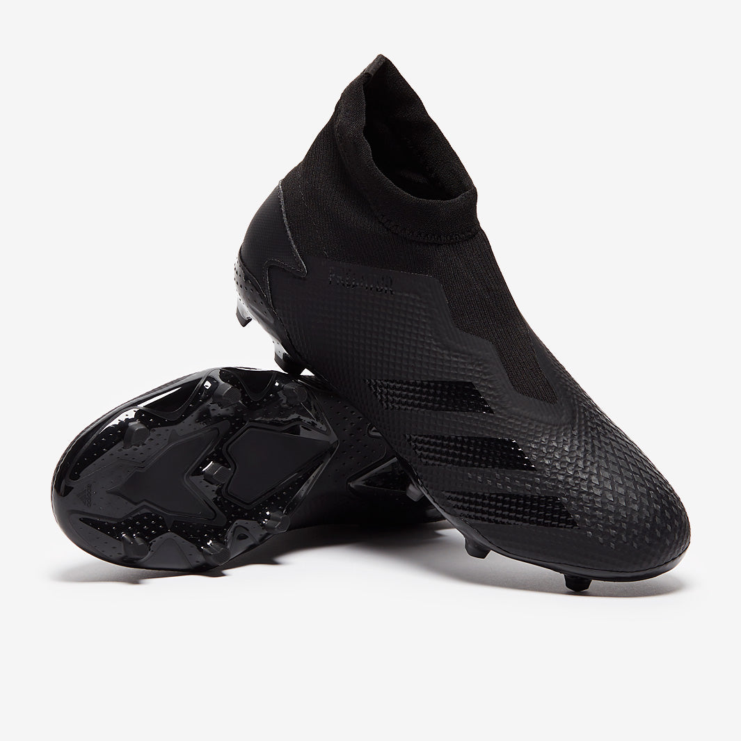 adidas Predator 20.3 Laceless FG - Core Black/Solid Grey - Firm