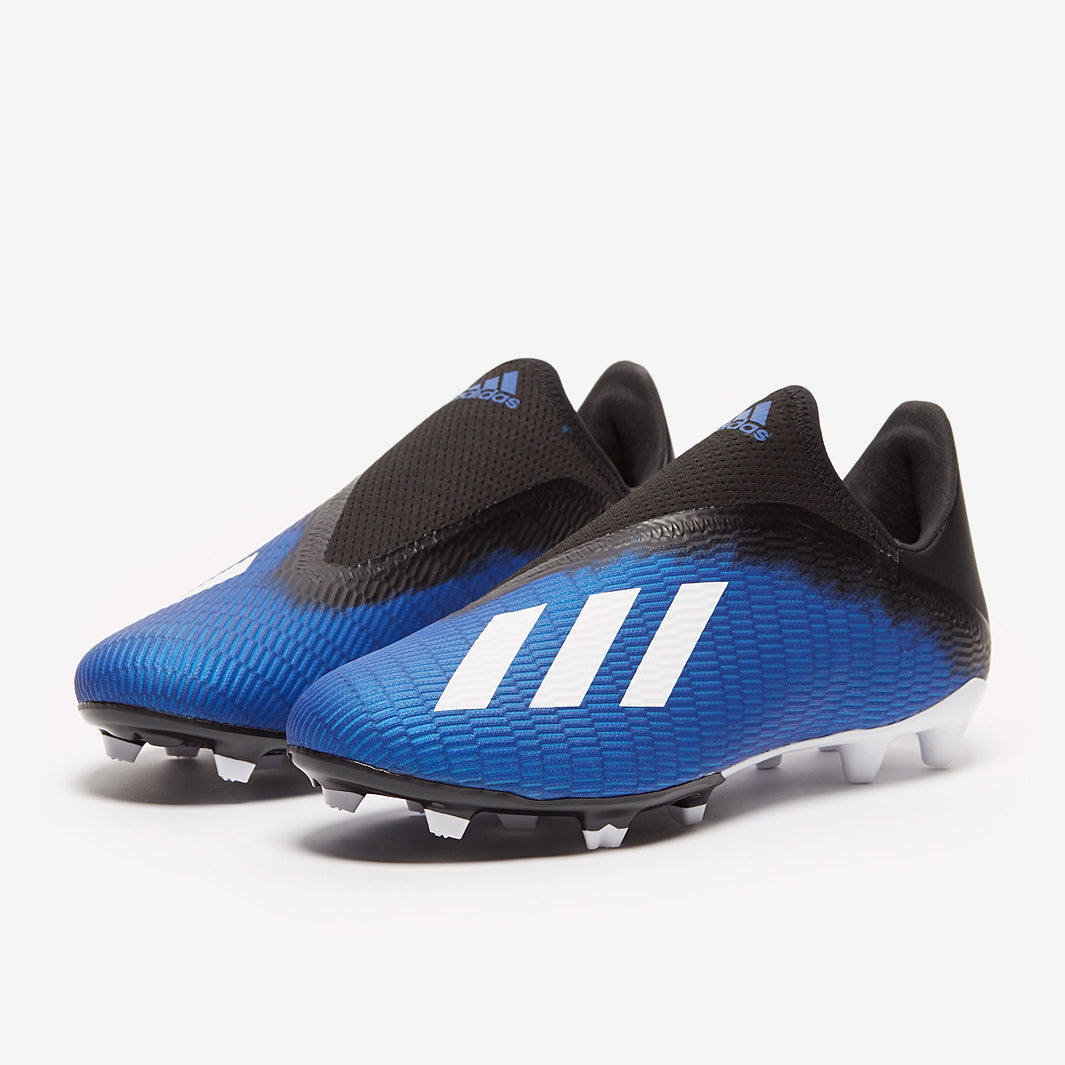 adidas 19.3 サッカーシューズ 青 adidas X 19.3 Laceless FG - Royal Blue/White/Core Black - Firm