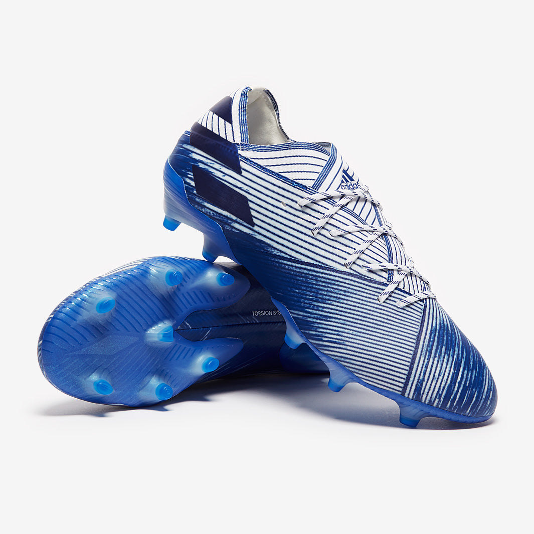 adidas ネメシス　19.1 adidas Nemeziz 19.1 FG - White/Royal Blue - Firm Ground - Mens