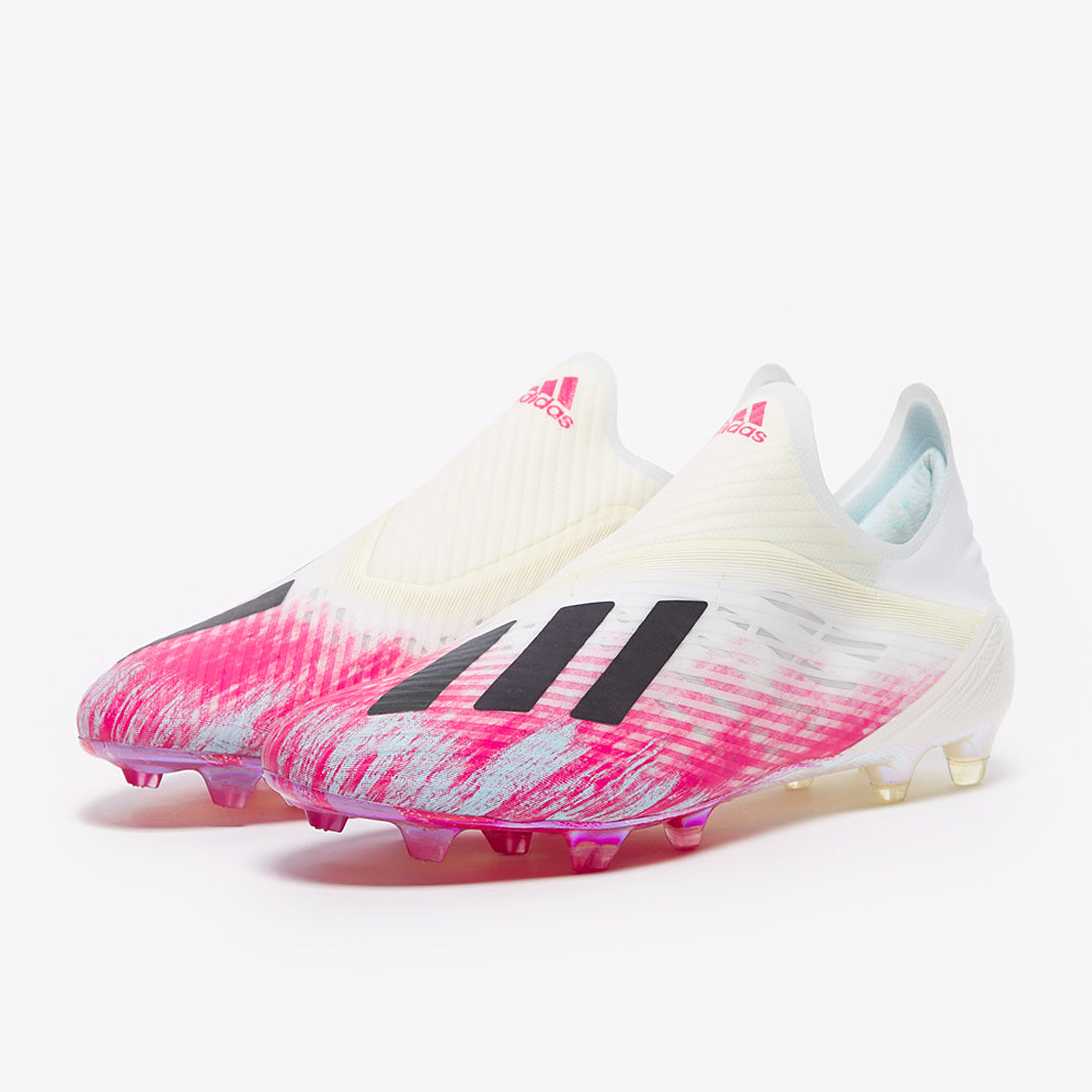 adidas X 19+ FG - Footwear White/Core Black/Shock Pink - Firm