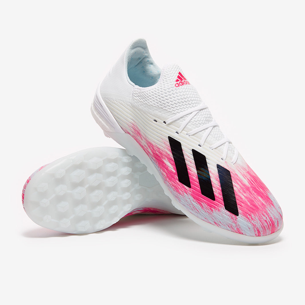 adidas X 19.1 TF - Footwear White/Core Black/Shock Pink - Turf