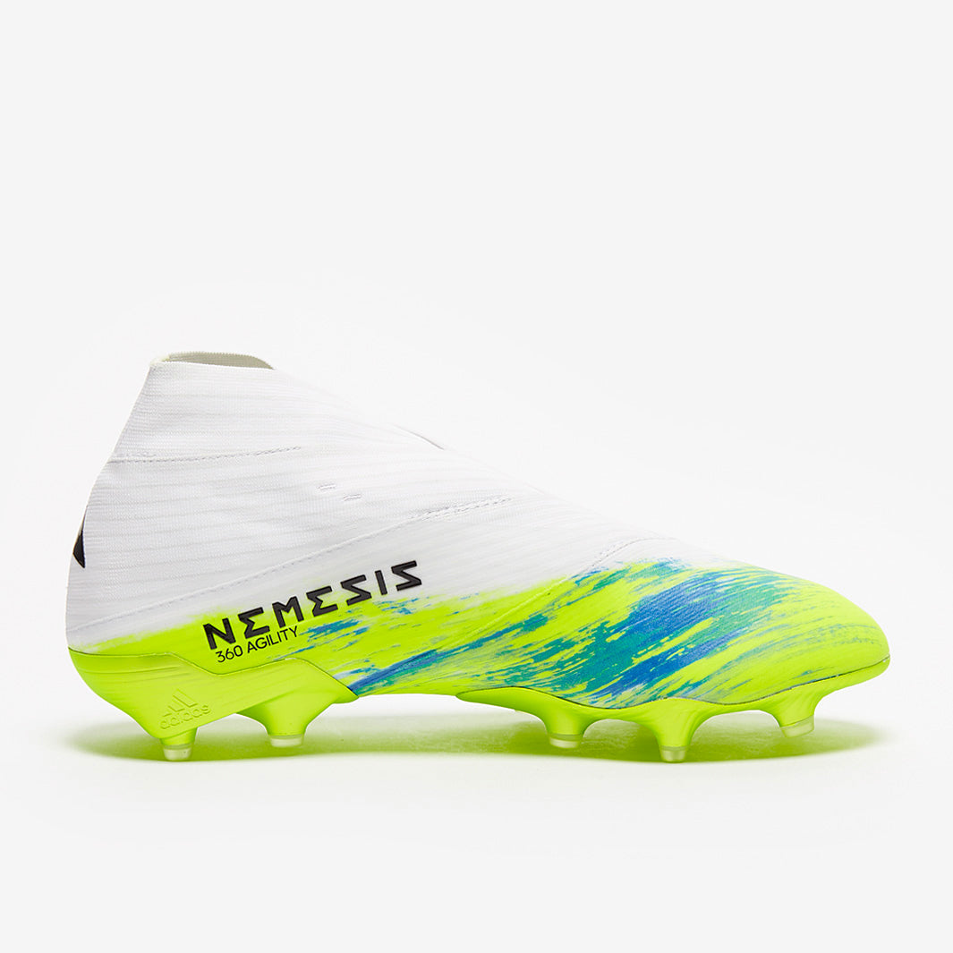 adidas Nemeziz 19+ FG - Footwear White/Core Black/Signal Green