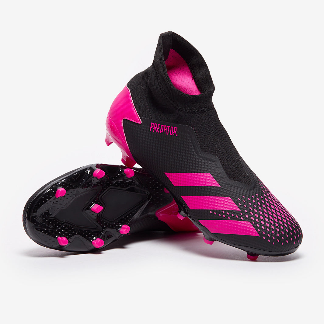 adidas Predator 20.3 Laceless FG - Core Black/Pink - Firm Ground