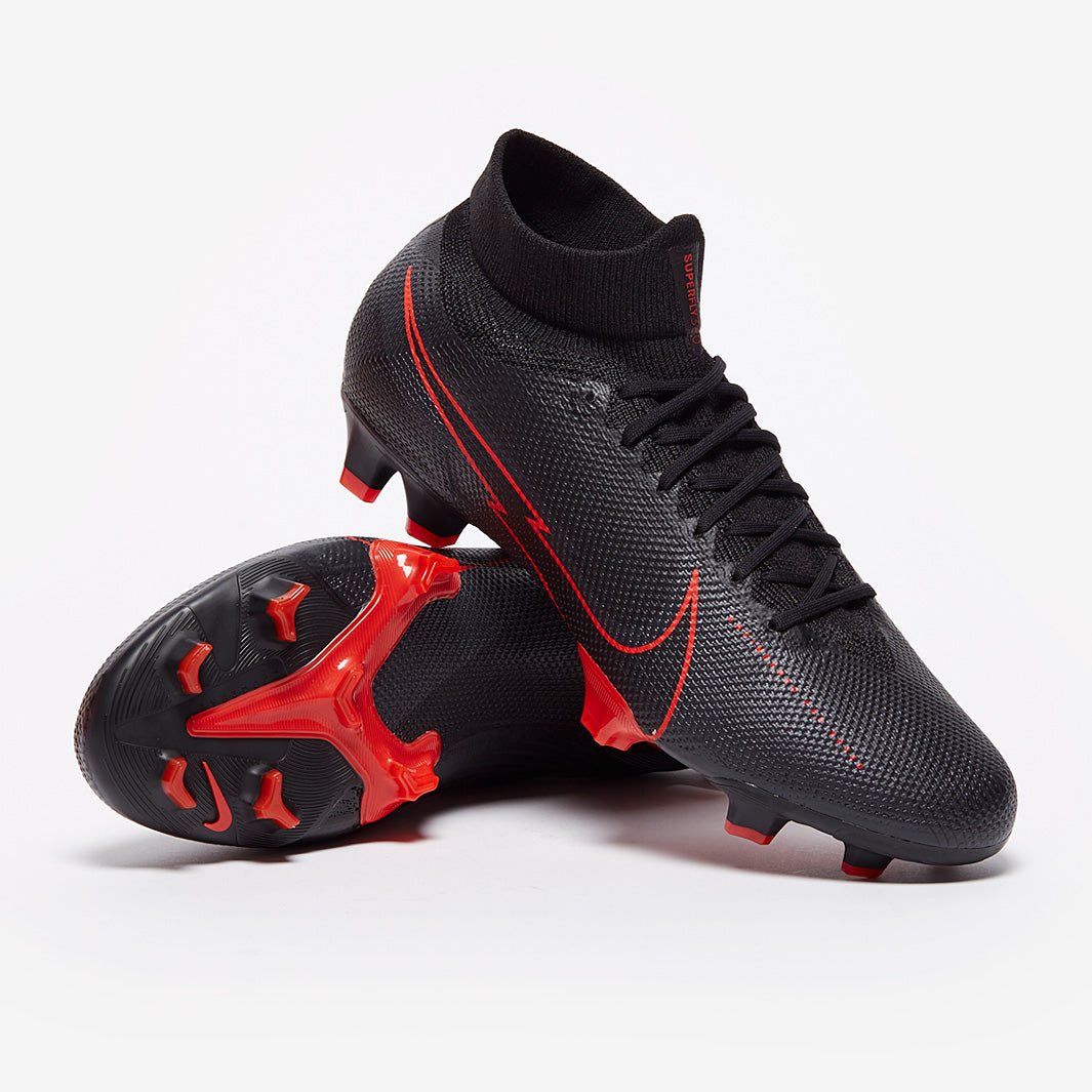 Nike Mercurial Superfly VII Pro FG - Black/Black/Dark Smoke Grey