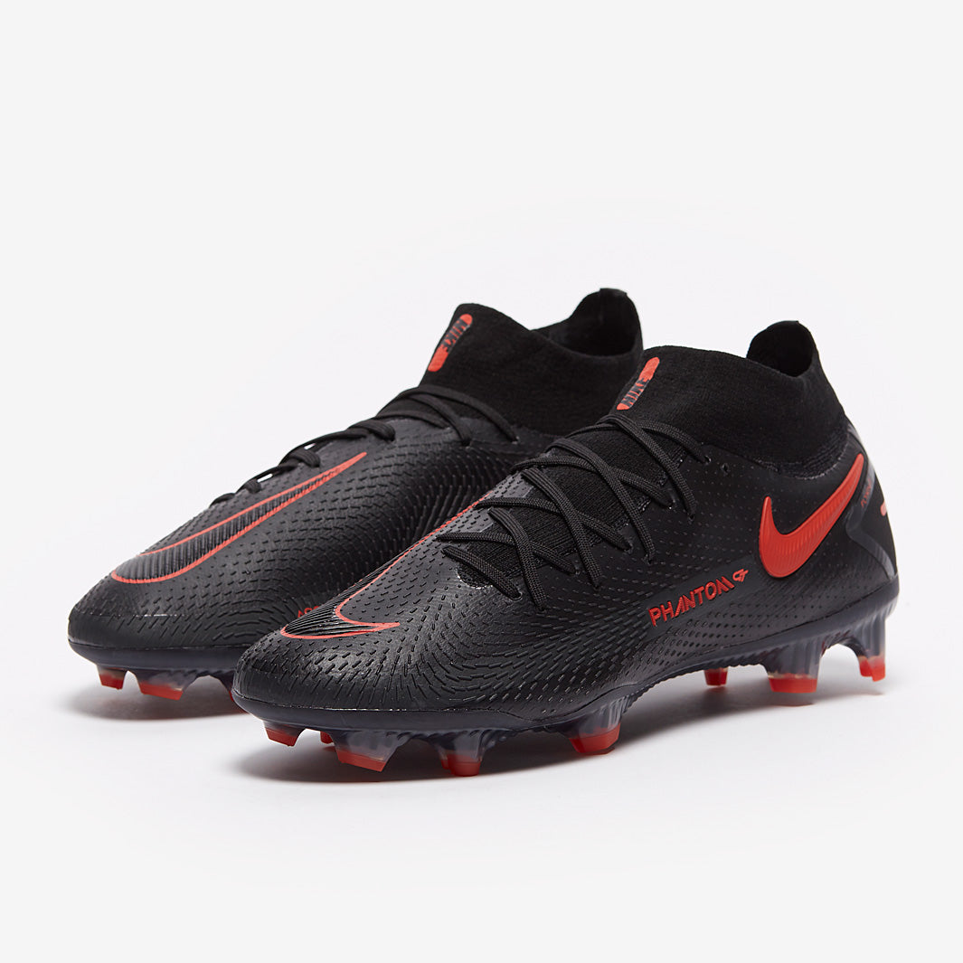 Nike Phantom GT Elite DF FG - Black/Chile Red/Dark Smoke Grey