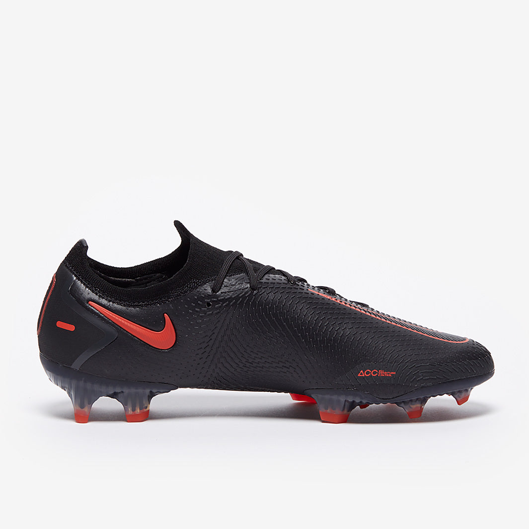 Nike Phantom GT Elite FG - Black/Chile Red/Dark Smoke Grey - Mens