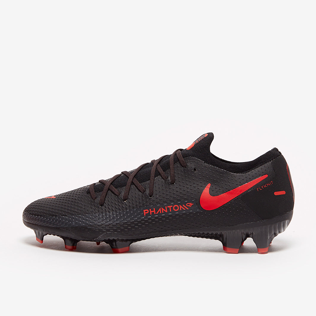 Nike Phantom GT Pro FG - Black/Chile Red/Dark Smoke Grey - Mens